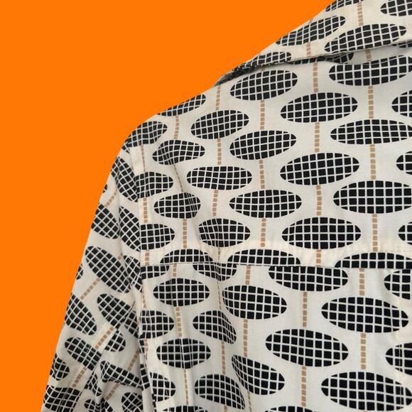 00's vintage printed trench y2k coat jacket SMALL gap - Picture 6 of 8